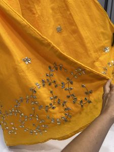 Yellow Embroidered Skirt