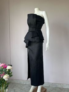 Black Slit Dress