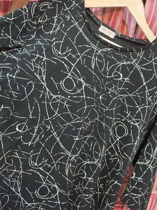 Abstract Print Long Sleeve Top