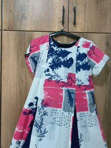Stylish Royal Blue And White Gown