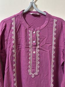 Max Rose Straight Kurtha