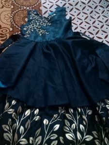Green Party Wear Frock