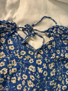 Floral Blue Mini Dress
