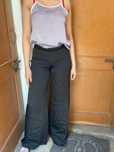 Black Satin Trousers Size S