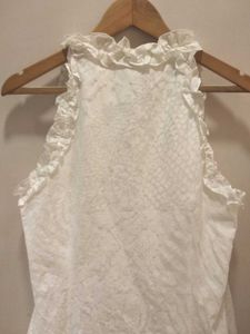 Ruffled White Beautiful Top