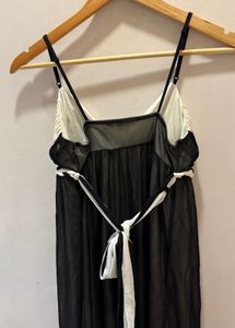 Elegant Black &amp; White Slip Dress
