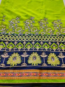 Elegant Embroidered Saree