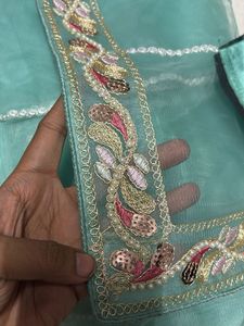 Elegant Unstitched saree Set