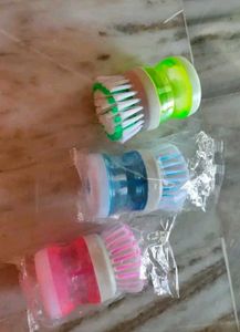 Cleaning Brush Cum Liquid Dispenser