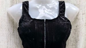 Black Velvet Corset Top