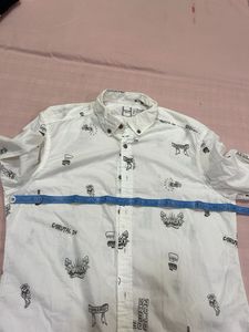 Zodiac Patterned Button-Down Shirt