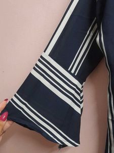 Striped Navy Blue Top