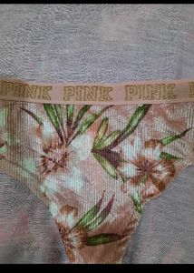 Velvat PINK Floral Thong