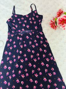 Tokyo Talkies Floral Crepe Empire Midi Dress