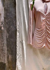 I. SEXY LONG RUCHED TOP