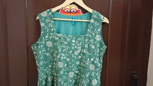 Designer Green Embroidered Suit Set