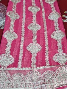 Pink &amp; Gold  Saree Jorjat