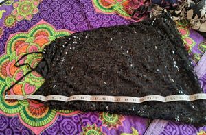 Black Sparkling Sequin Cami Top