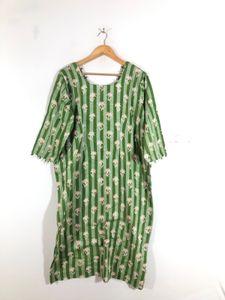 Green Printed Kurta (Women’s)