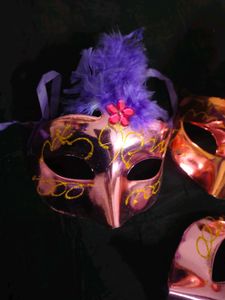 Feathered Masquerade Masks - Set of 3