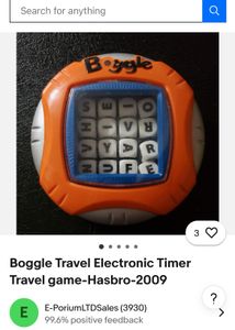 Boggle Electronic Timer Travel game hasbro