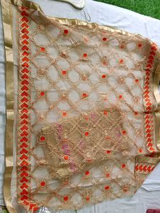 Embroidered Net Dupatta