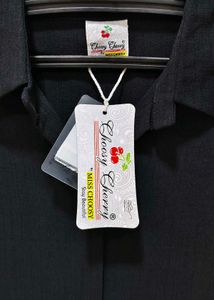 Choose &amp; Cheery Black Short Kurta