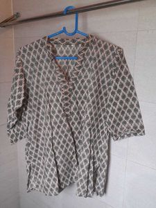 Patterned Short Kurti 🤎