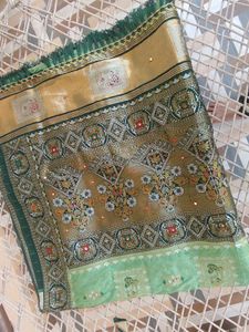 Elegant pashmina silk Saree