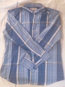 Classic Blue Cotton Shirt | Size 42