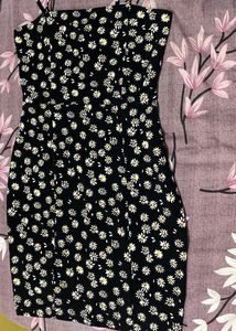 Black Floral Bodycon