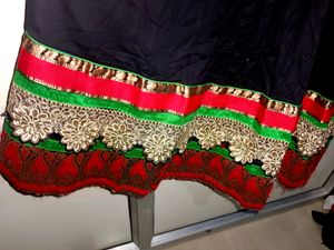 Black Embroidered Anarkali Kurti