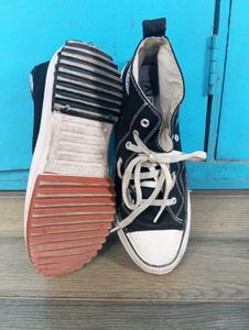 Black High Top Platform Sneakers