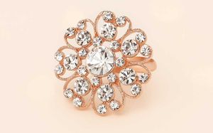 Sparkling Rhinestone Flower Ring