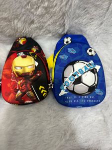 Kids Graphic Sling Bags - Iron Man & Football
