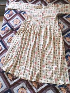 Vintage Print Cotton Dress