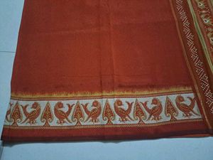 Premium Silk Rust Colour Saree
