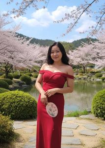 Elegant Red Off-Shoulder Gown
