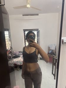 Brown Cropped Cami Top