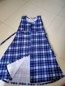 Blue Chex Girls  Top