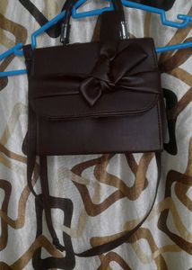 Brown Bow Mini Bag