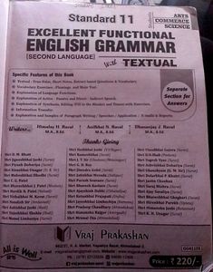 Standard 11 English Grammar Book