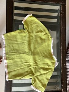 Lime Green Cropped Cardigan