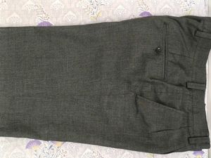 Gray Herringbone Dress Pants