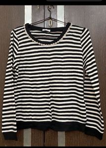 Warm Beaded Neck Top