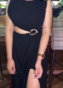 Chic Black Zara Cutout Maxi Dress(negotiatable )