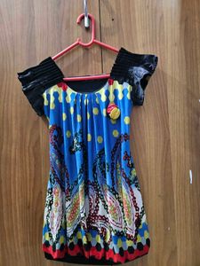 Funky Patterned Top with Unique Sleeves
