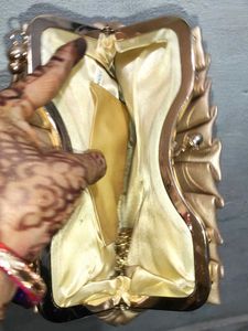 Elegant Gold Embellished Clutch