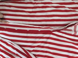 Women Classic Oversized Fit Striped Shirt