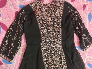 Elegant Dark Green Fully Embroidered Set
